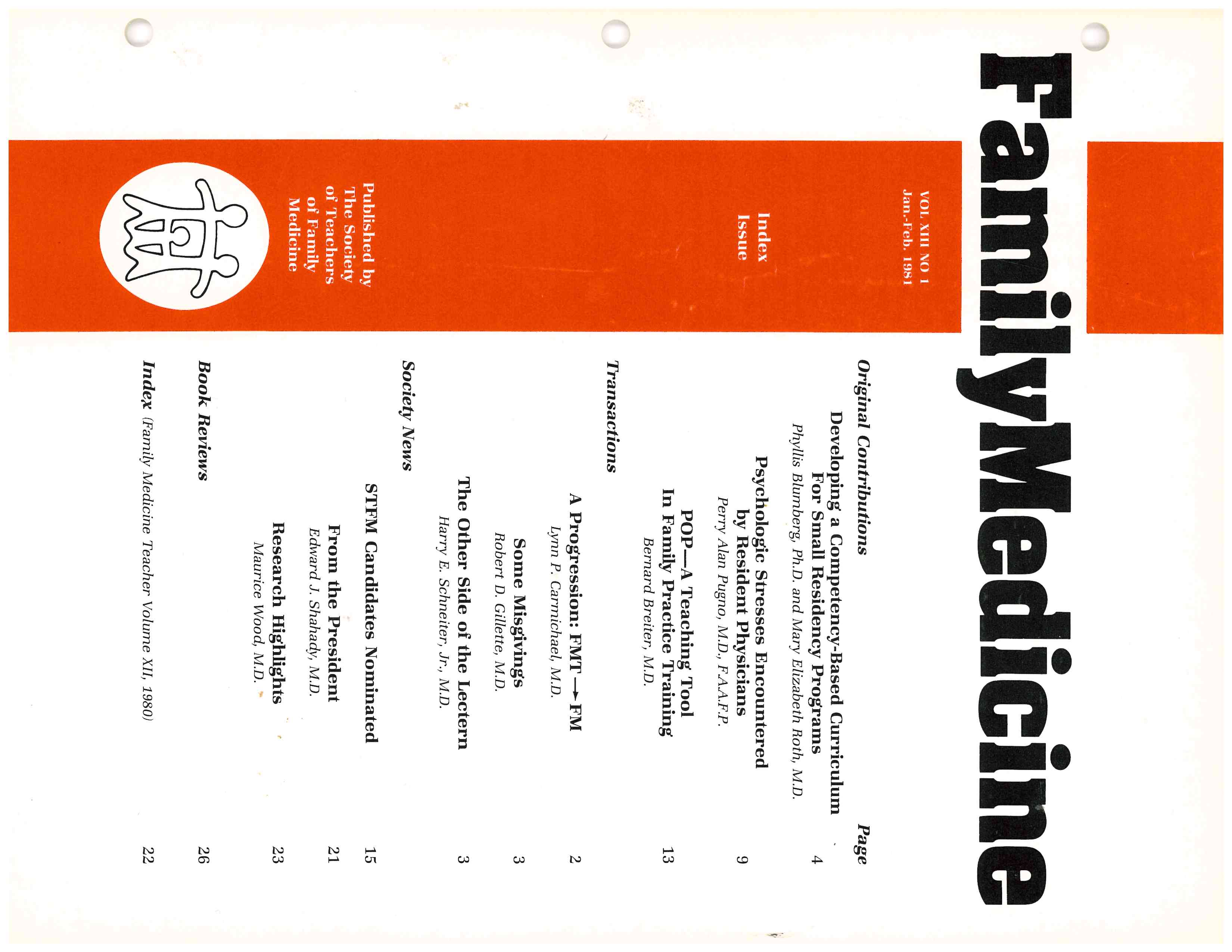 Family Medicine January 1981