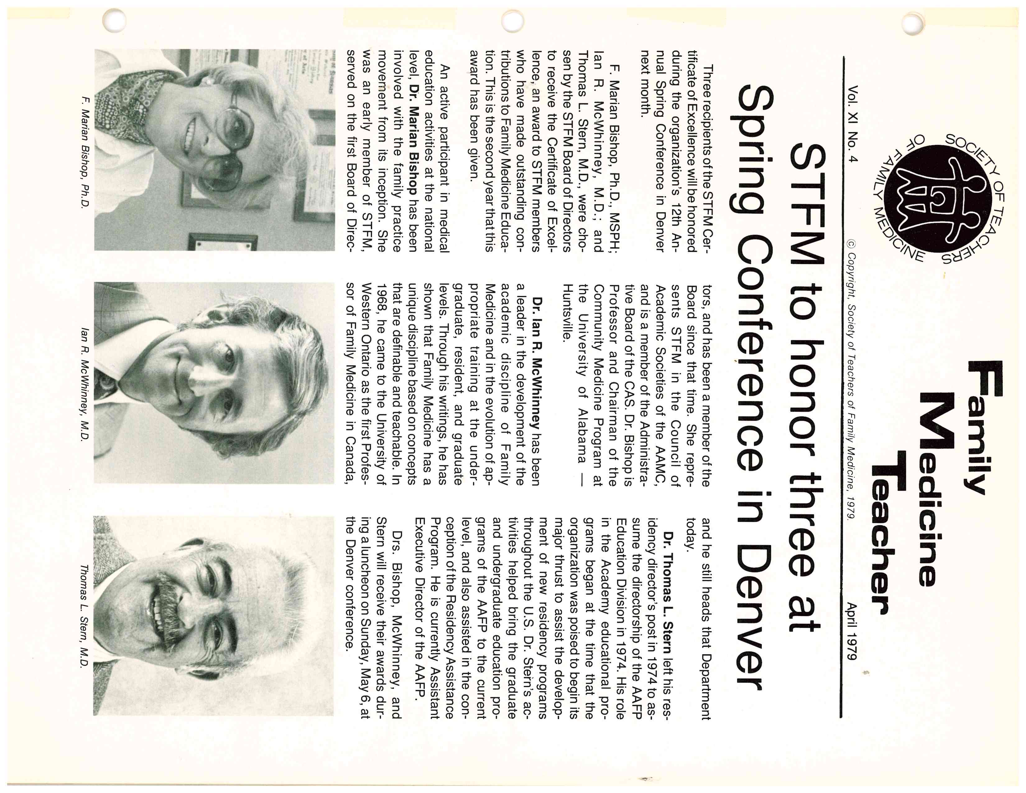 Family Medicine Teacher April 1979