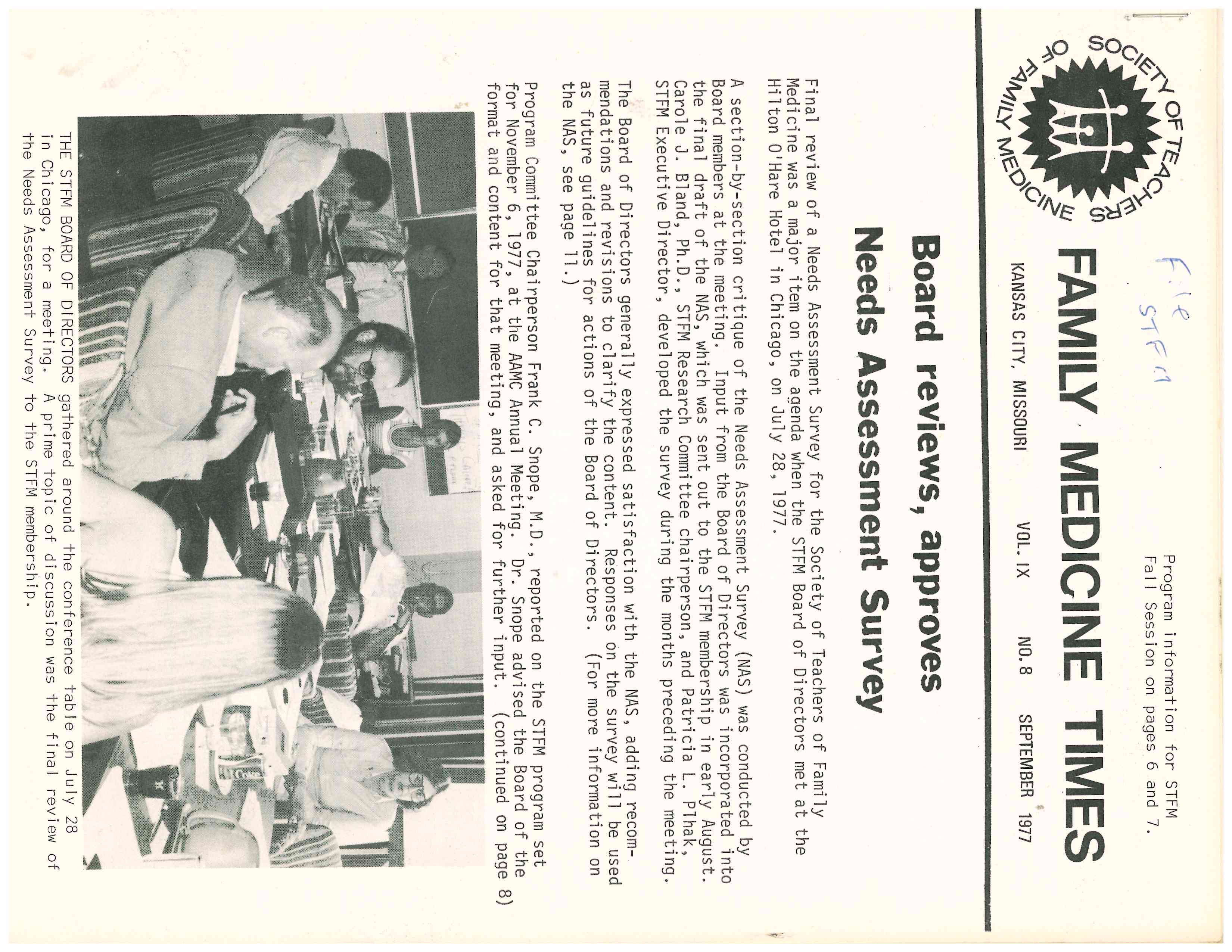 Family Medicine Times September 1977