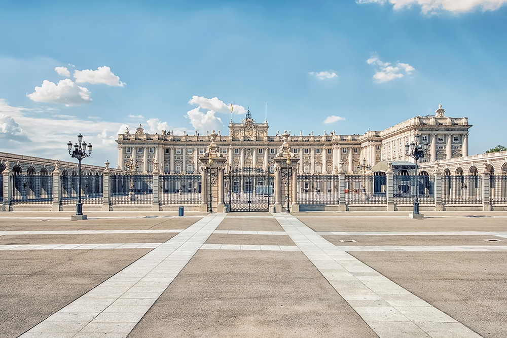 Madrid, Spain palace front view