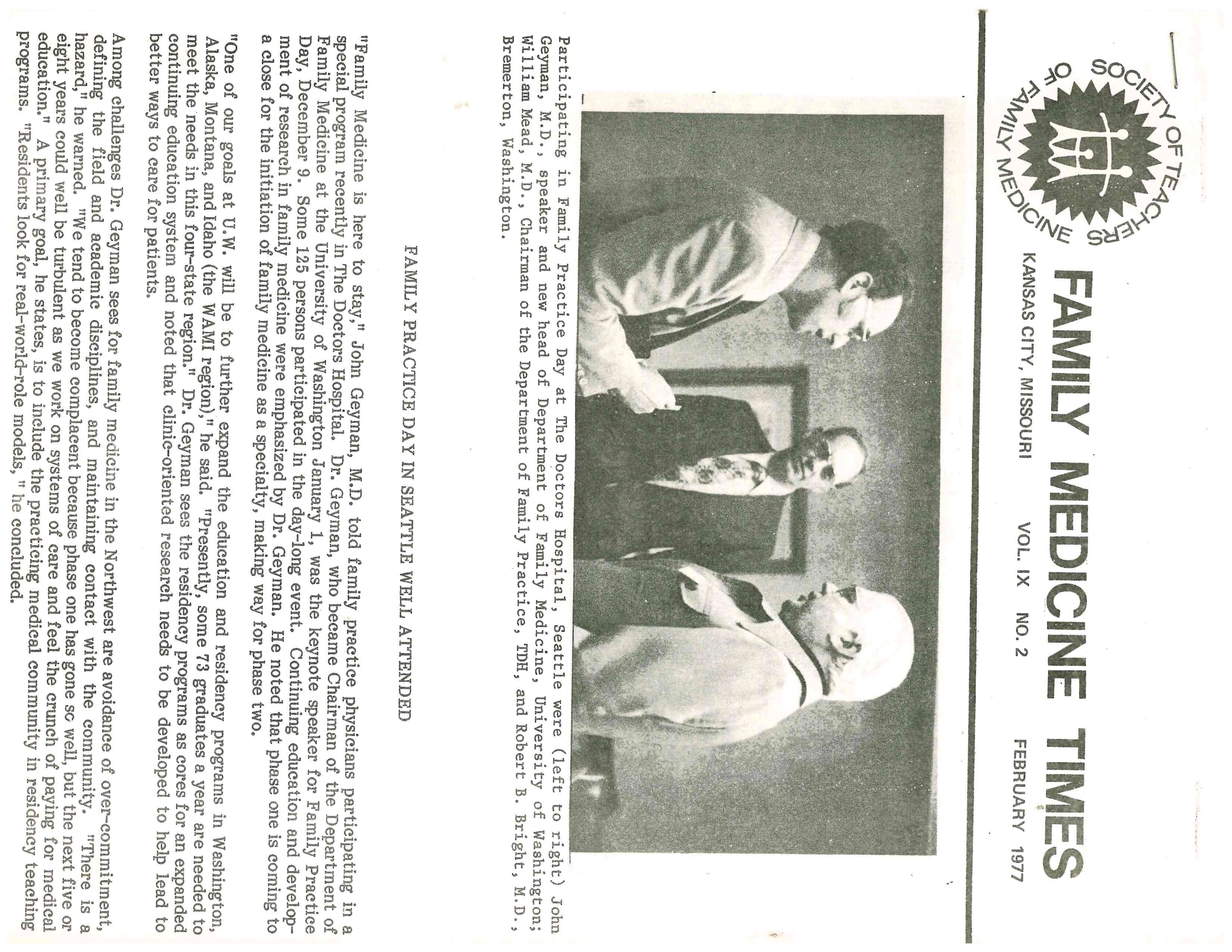 Family Medicine Times February 1977